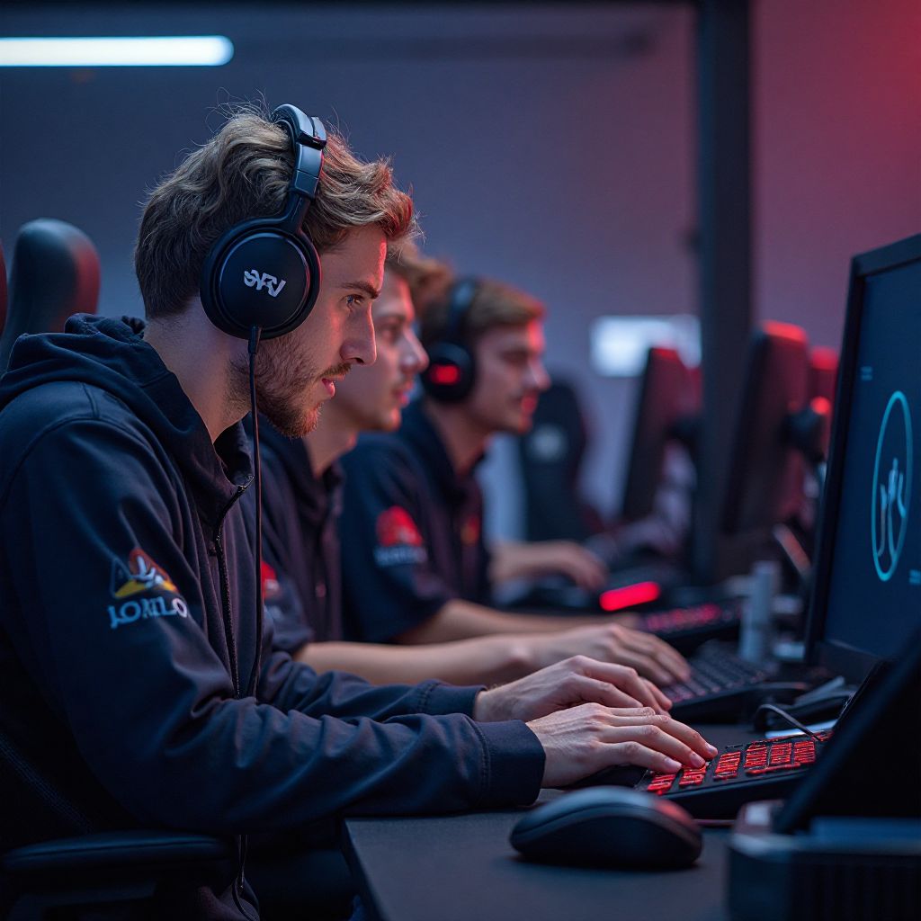 Professional esports training session